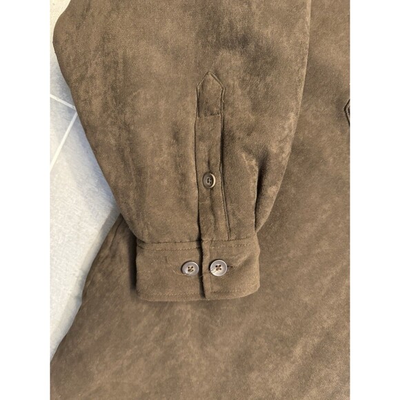 Architect Brown Microfiber Shirt Jacket Quilted Insulated Men's XL - EUC - Picture 3 of 9
